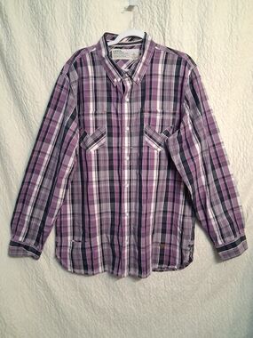 Levi's Purple Plaid Long-Sleeve Button-Down Shirt